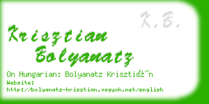 krisztian bolyanatz business card